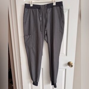 Med Couture Heather Gray Scrub Pants Large Tall